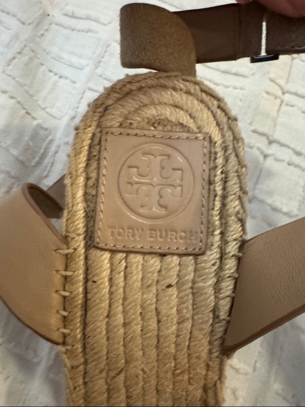Tory Burch Beige Suede Espadrille Ankle-Strap Sandals - Picture 4 of 4